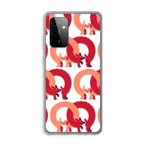 CaseCompany Dogs: Samsung Galaxy A72 Transparant Hoesje