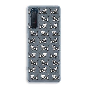 CaseCompany Zwarte poes: Sony Xperia 5 II Transparant Hoesje