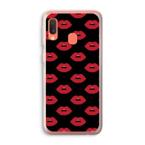CaseCompany Lips: Samsung Galaxy A20e Transparant Hoesje