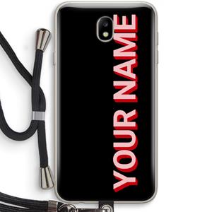 CaseCompany Namecase: Samsung Galaxy J7 (2017) Transparant Hoesje met koord