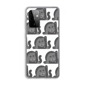 CaseCompany Cats: Samsung Galaxy A72 Transparant Hoesje