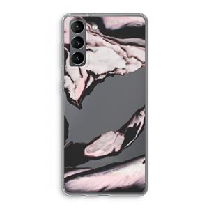 CaseCompany Roze stroom: Samsung Galaxy S21 Transparant Hoesje