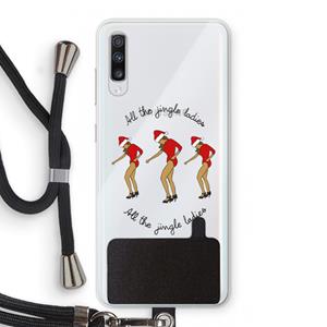 CaseCompany Jingle Ladies: Samsung Galaxy A70 Transparant Hoesje met koord