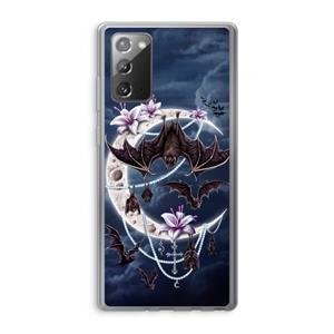 CaseCompany Vleermuizen Maan: Samsung Galaxy Note 20 / Note 20 5G Transparant Hoesje