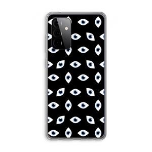 CaseCompany Eyes pattern: Samsung Galaxy A72 Transparant Hoesje