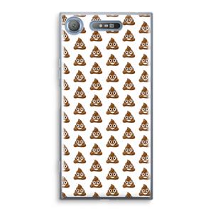 CaseCompany Poop emoji: Sony Xperia XZ1 Transparant Hoesje