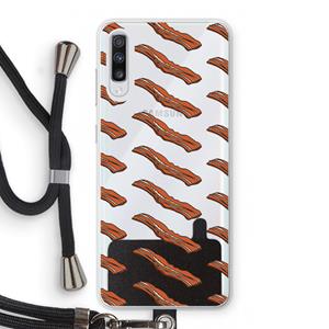 CaseCompany Bacon to my eggs #2: Samsung Galaxy A70 Transparant Hoesje met koord