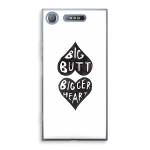 CaseCompany Big butt bigger heart: Sony Xperia XZ1 Transparant Hoesje