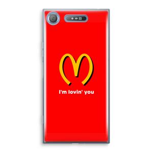 CaseCompany I'm lovin' you: Sony Xperia XZ1 Transparant Hoesje