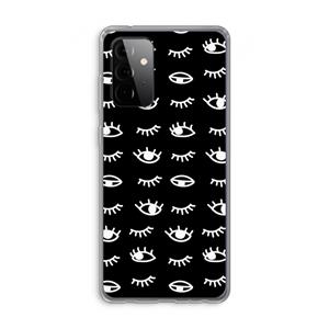 CaseCompany Eye pattern #3: Samsung Galaxy A72 Transparant Hoesje