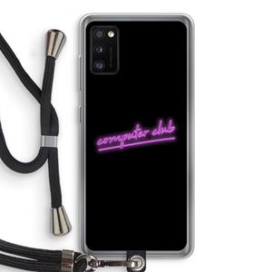 CaseCompany Vice Black: Samsung Galaxy A41 Transparant Hoesje met koord