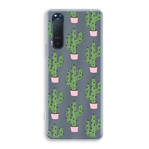 CaseCompany Cactus Lover: Sony Xperia 5 II Transparant Hoesje