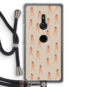 CaseCompany You're so golden: Sony Xperia XZ2 Transparant Hoesje met koord