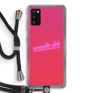 CaseCompany Vice Glow: Samsung Galaxy A41 Transparant Hoesje met koord