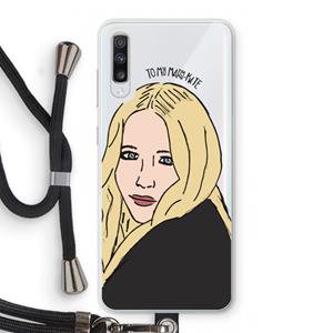 CaseCompany Mary Kate: Samsung Galaxy A70 Transparant Hoesje met koord