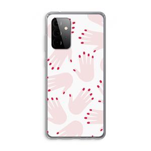 CaseCompany Hands pink: Samsung Galaxy A72 Transparant Hoesje