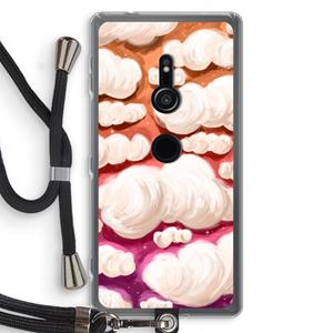 CaseCompany Katoen Wolken: Sony Xperia XZ2 Transparant Hoesje met koord