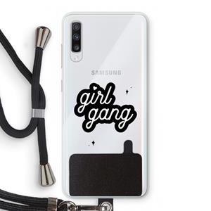 CaseCompany Girl Gang: Samsung Galaxy A70 Transparant Hoesje met koord
