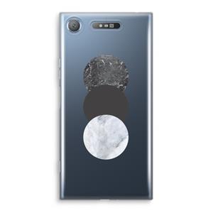 CaseCompany Marmeren cirkels: Sony Xperia XZ1 Transparant Hoesje
