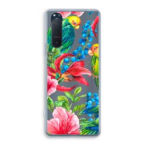 CaseCompany Papegaaien: Sony Xperia 5 II Transparant Hoesje