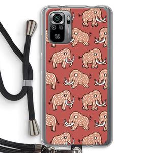CaseCompany Mammoet: Xiaomi Redmi Note 10S Transparant Hoesje met koord