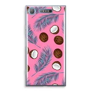 CaseCompany Kokosnoot roze: Sony Xperia XZ1 Transparant Hoesje