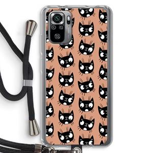 CaseCompany Kat: Xiaomi Redmi Note 10S Transparant Hoesje met koord