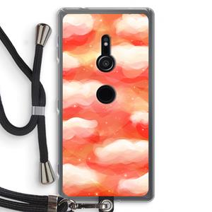 CaseCompany Lichte Wolken: Sony Xperia XZ2 Transparant Hoesje met koord