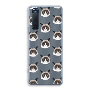 CaseCompany It's a Purrr Case: Sony Xperia 5 II Transparant Hoesje