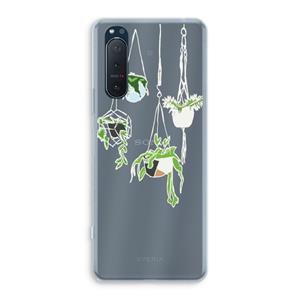CaseCompany Hang In There: Sony Xperia 5 II Transparant Hoesje
