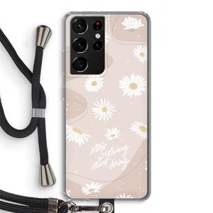 CaseCompany Daydreaming becomes reality: Samsung Galaxy S21 Ultra Transparant Hoesje met koord