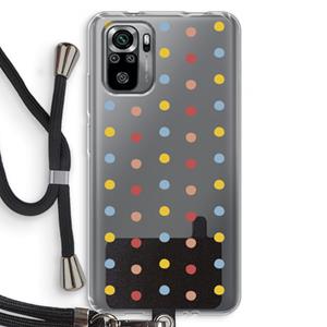 CaseCompany Bollen: Xiaomi Redmi Note 10S Transparant Hoesje met koord