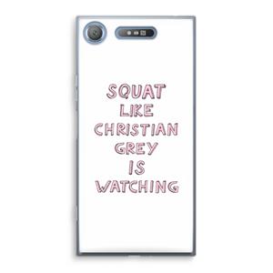 CaseCompany Christian Grey: Sony Xperia XZ1 Transparant Hoesje