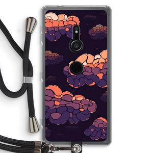 CaseCompany Patroon Wolken: Sony Xperia XZ2 Transparant Hoesje met koord