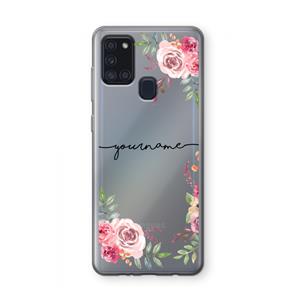 CaseCompany Rozen: Samsung Galaxy A21s Transparant Hoesje