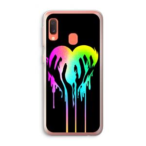 CaseCompany Hold My Heart: Samsung Galaxy A20e Transparant Hoesje