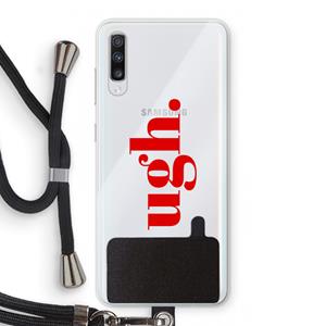 CaseCompany Ugh: Samsung Galaxy A70 Transparant Hoesje met koord