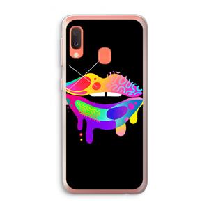 CaseCompany Lip Palette: Samsung Galaxy A20e Transparant Hoesje