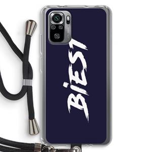 CaseCompany Biest: Xiaomi Redmi Note 10S Transparant Hoesje met koord