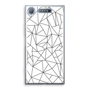 CaseCompany Geometrische lijnen zwart: Sony Xperia XZ1 Transparant Hoesje