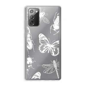 CaseCompany Tiny Bugs: Samsung Galaxy Note 20 / Note 20 5G Transparant Hoesje
