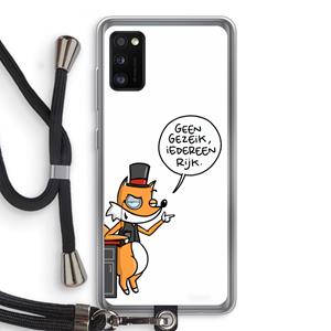 CaseCompany Geen Gezeik: Samsung Galaxy A41 Transparant Hoesje met koord