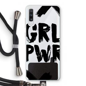 CaseCompany Girl Power #2: Samsung Galaxy A70 Transparant Hoesje met koord