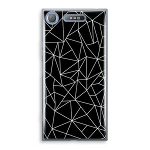 CaseCompany Geometrische lijnen wit: Sony Xperia XZ1 Transparant Hoesje