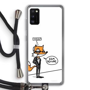 CaseCompany GSM secure: Samsung Galaxy A41 Transparant Hoesje met koord