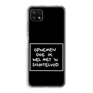 CaseCompany Schotelvod: Samsung Galaxy A22 5G Transparant Hoesje