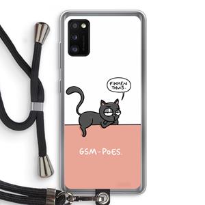 CaseCompany GSM poes: Samsung Galaxy A41 Transparant Hoesje met koord
