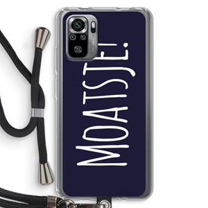 CaseCompany Moatsje!: Xiaomi Redmi Note 10S Transparant Hoesje met koord