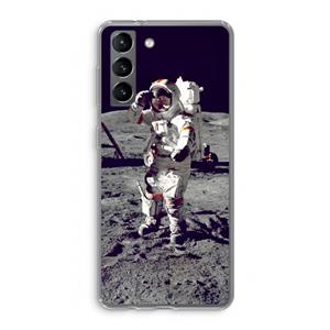 CaseCompany Spaceman: Samsung Galaxy S21 Transparant Hoesje