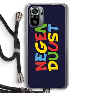 CaseCompany 90's One: Xiaomi Redmi Note 10S Transparant Hoesje met koord